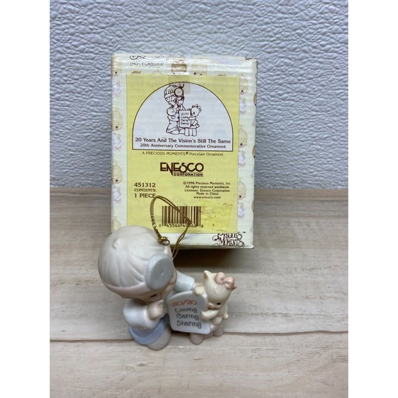 Vtg 1998 Enesco Precious Moments 20Years And The Visions Still The Same Ornament - Picture 8 of 11
